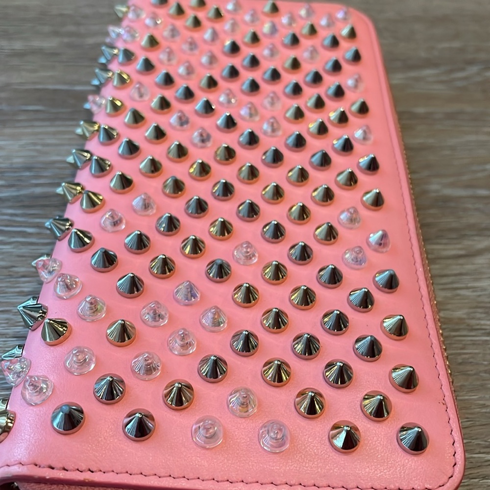 EUC Christian Louboutin spiked zip long wallet - full multicolor spikes around - Picture 4 of 15